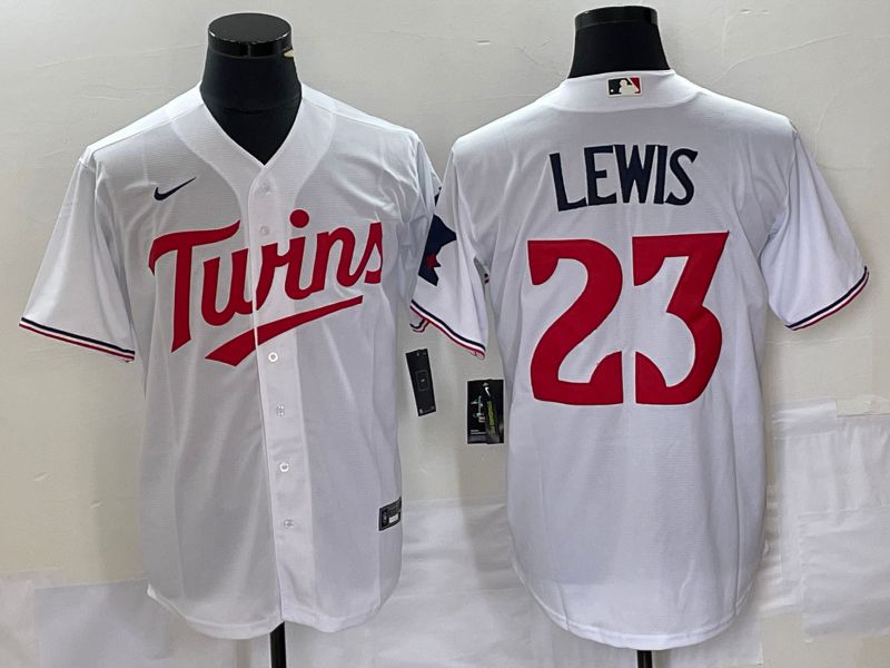Men Minnesota Twins #23 Lewis Nike White Home Replica Player Game MLB Jersey